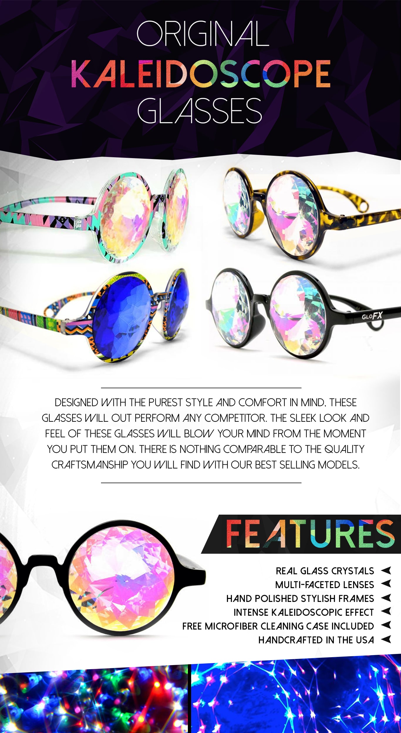 Original Kaleidoscope Glasses by GloFX