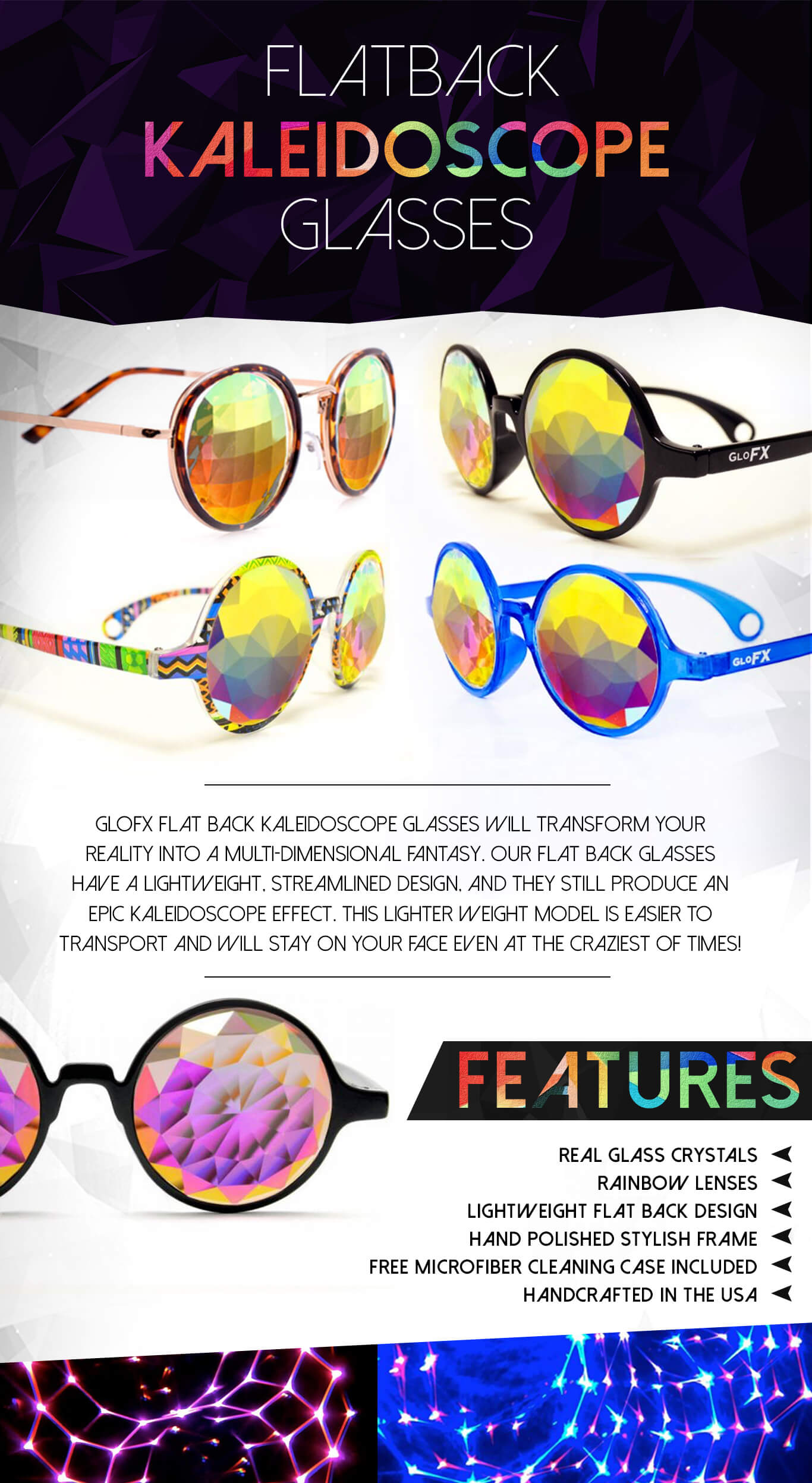Flatback Kaleidoscope Glasses Category Admat