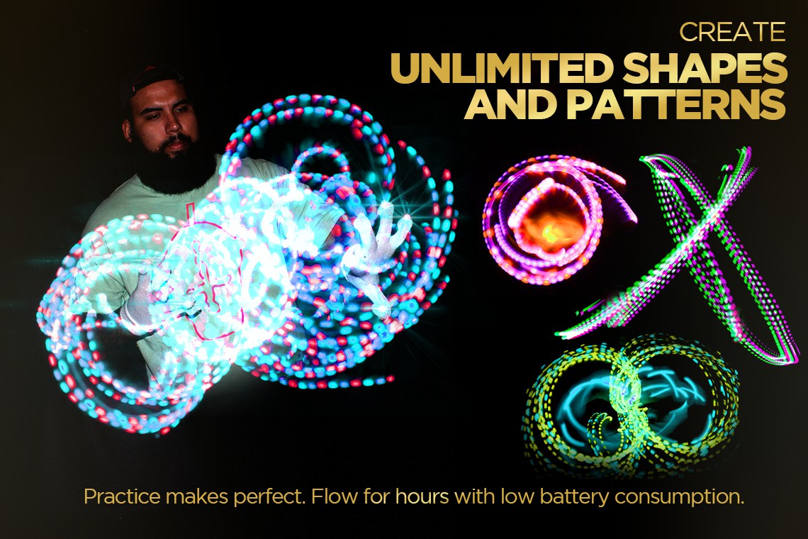 GloFX Lux Glove Set Color Patterns and Modes