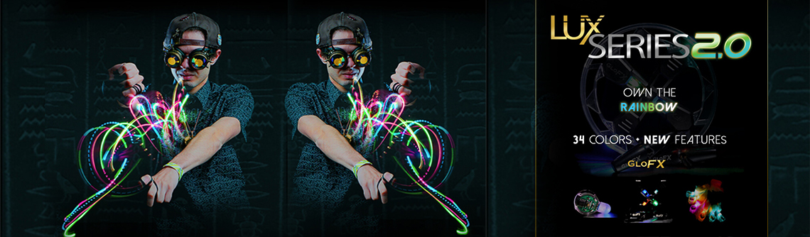 Lux Series 2.0 | LED Glove Set | Rave Orbits | Microlights - GloFX.com
